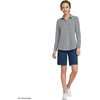 Lands’ End Women’s Pinwale Cord Long Sleeve Shirt(Pine/White Stripe)