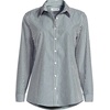 Lands’ End Women’s Pinwale Cord Long Sleeve Shirt(Pine/White Stripe)