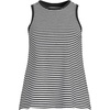 Lands’ End Women’s Power Performance Crewneck Tank Top(Black/White Mini Stripe)