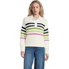 Ivory Placed Multi Stripe