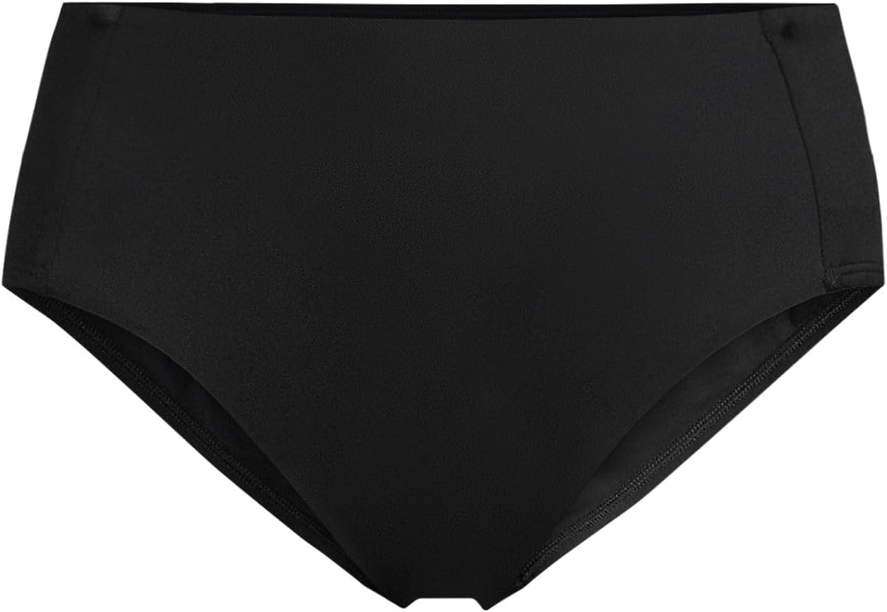 image:imageLands End Womens Mid Rise Bikini BottomsBlack