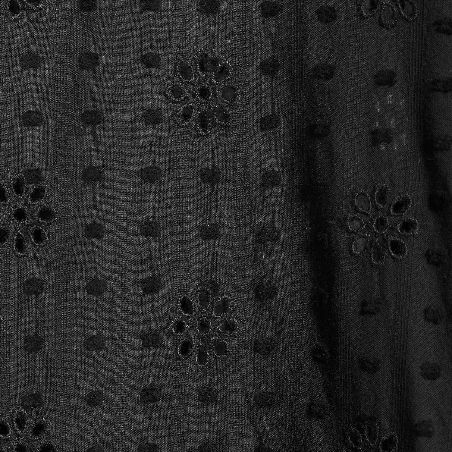 image:imageWomens Eyelet Button Down Maxi Coverup DressBlack