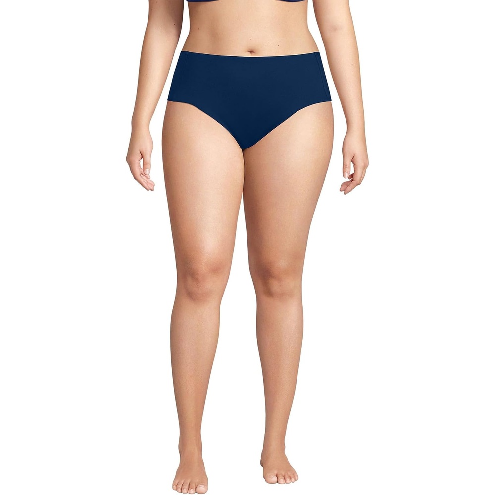 image:imageLands End Womens Mid Rise Bikini BottomsDeep Sea Navy