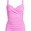 Lands’ End Women’s Chlorine Resistant Wrap Tankini Swimsuit Top(Aster Pink)