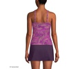 Lands’ End Women’s Chlorine Resistant Wrap Tankini Swimsuit Top(Violet Rose Stipple Palm)