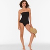 Lands’ End Women’s Ruffle Bandeau Swimsuit(Black)