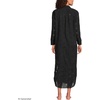 Women’s Eyelet Button Down Maxi Cover-up Dress(Black)