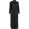 Women’s Eyelet Button Down Maxi Cover-up Dress(Black)