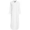 Women’s Eyelet Button Down Maxi Cover-up Dress(White)