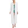 Women’s Eyelet Button Down Maxi Cover-up Dress(White)