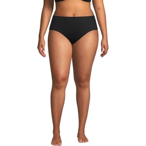 Lands’ End Women’s Mid Rise Bikini Bottoms(Black)