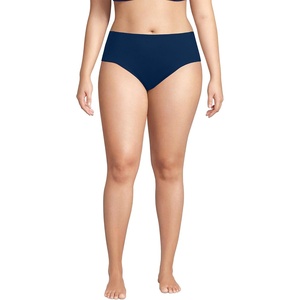Lands’ End Women’s Mid Rise Bikini Bottoms(Deep Sea Navy)