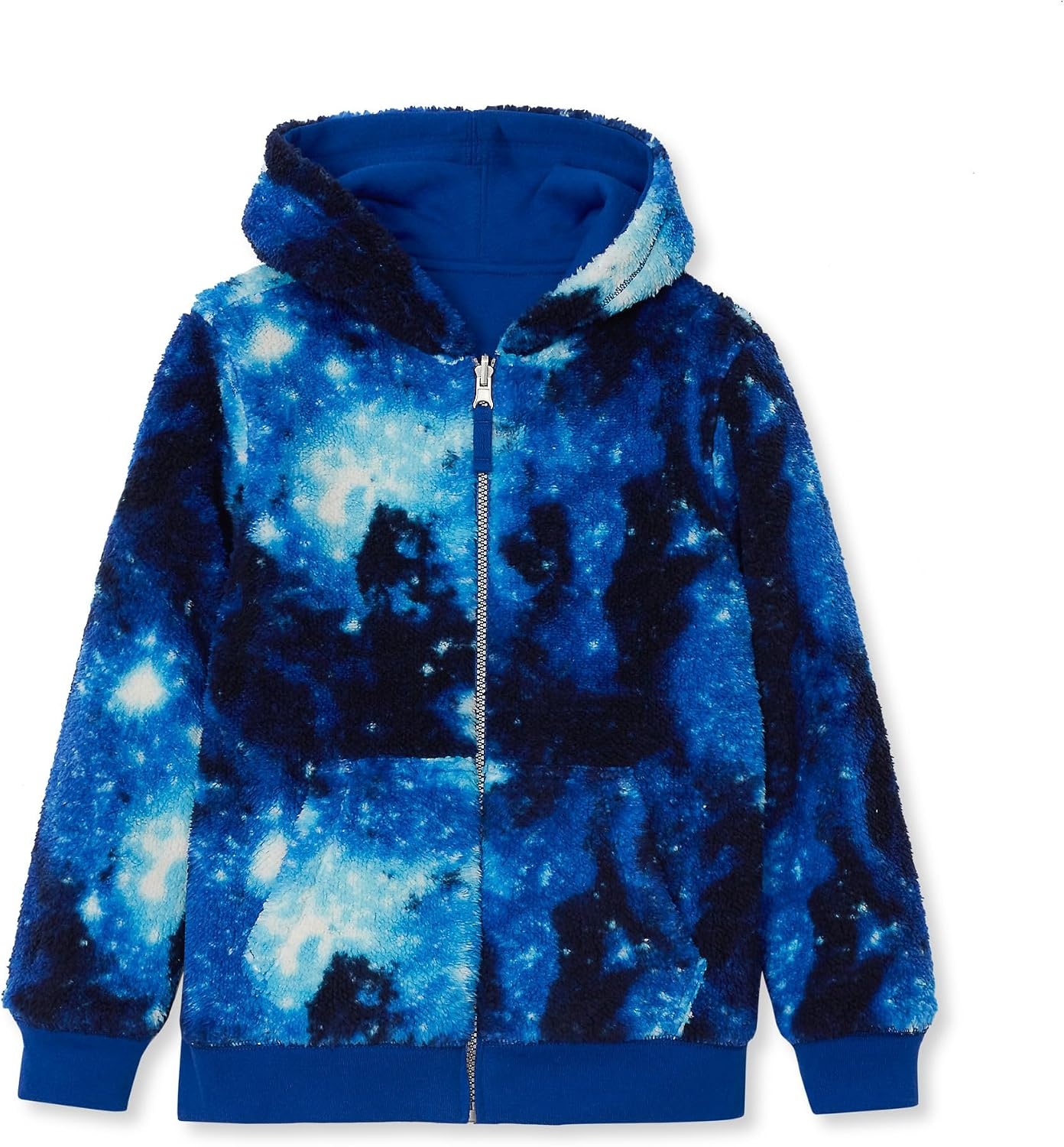 image:imageLands End Kids High Pile Lined Zip HoodieGalaxyRoyal Blue