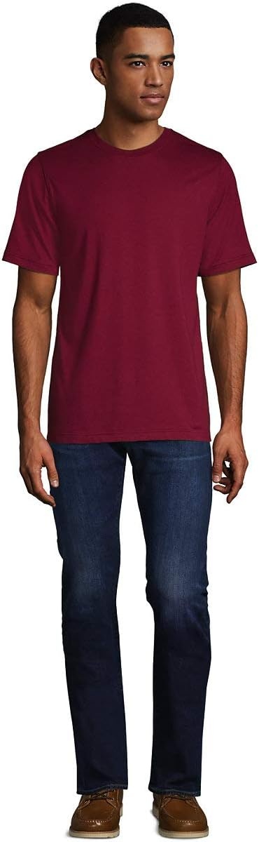 image:imageLands End Mens SuperT Short Sleeve TShirtRich Burgundy