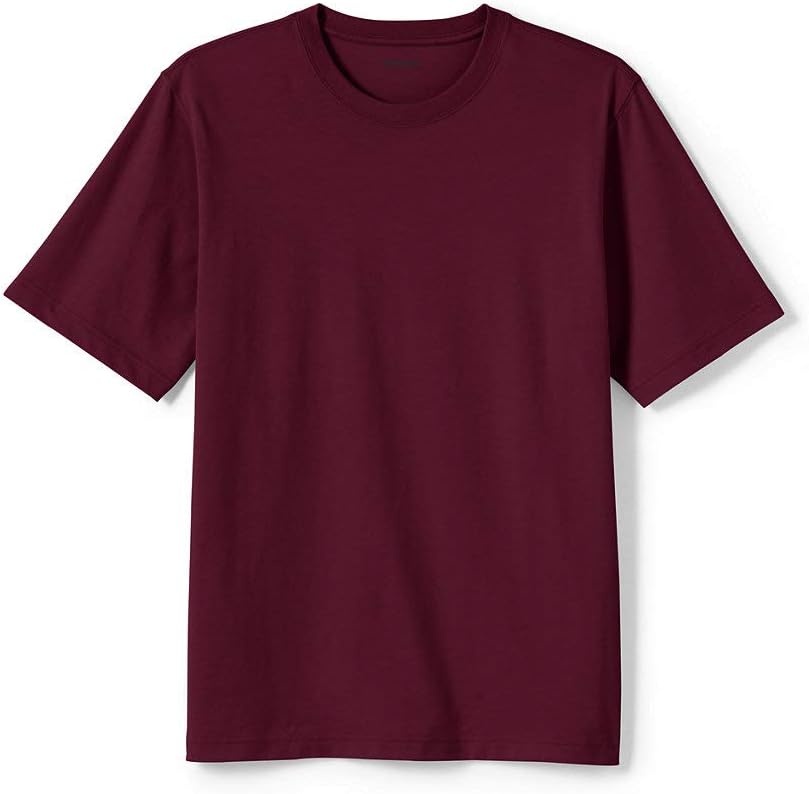 image:imageLands End Mens SuperT Short Sleeve TShirtRich Burgundy