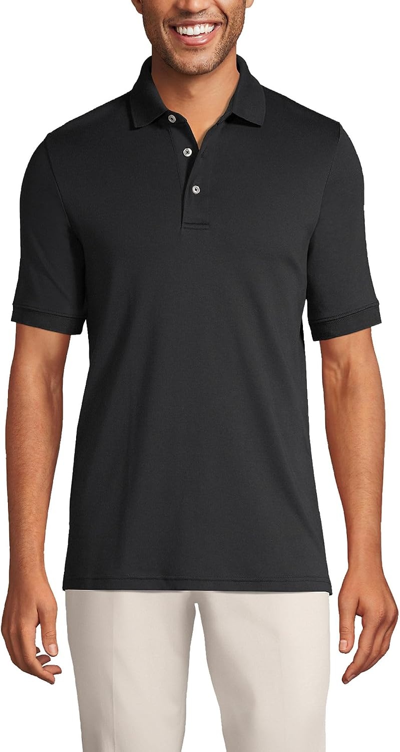image:imageLands End Mens Supima Cotton Polo ShirtBlack