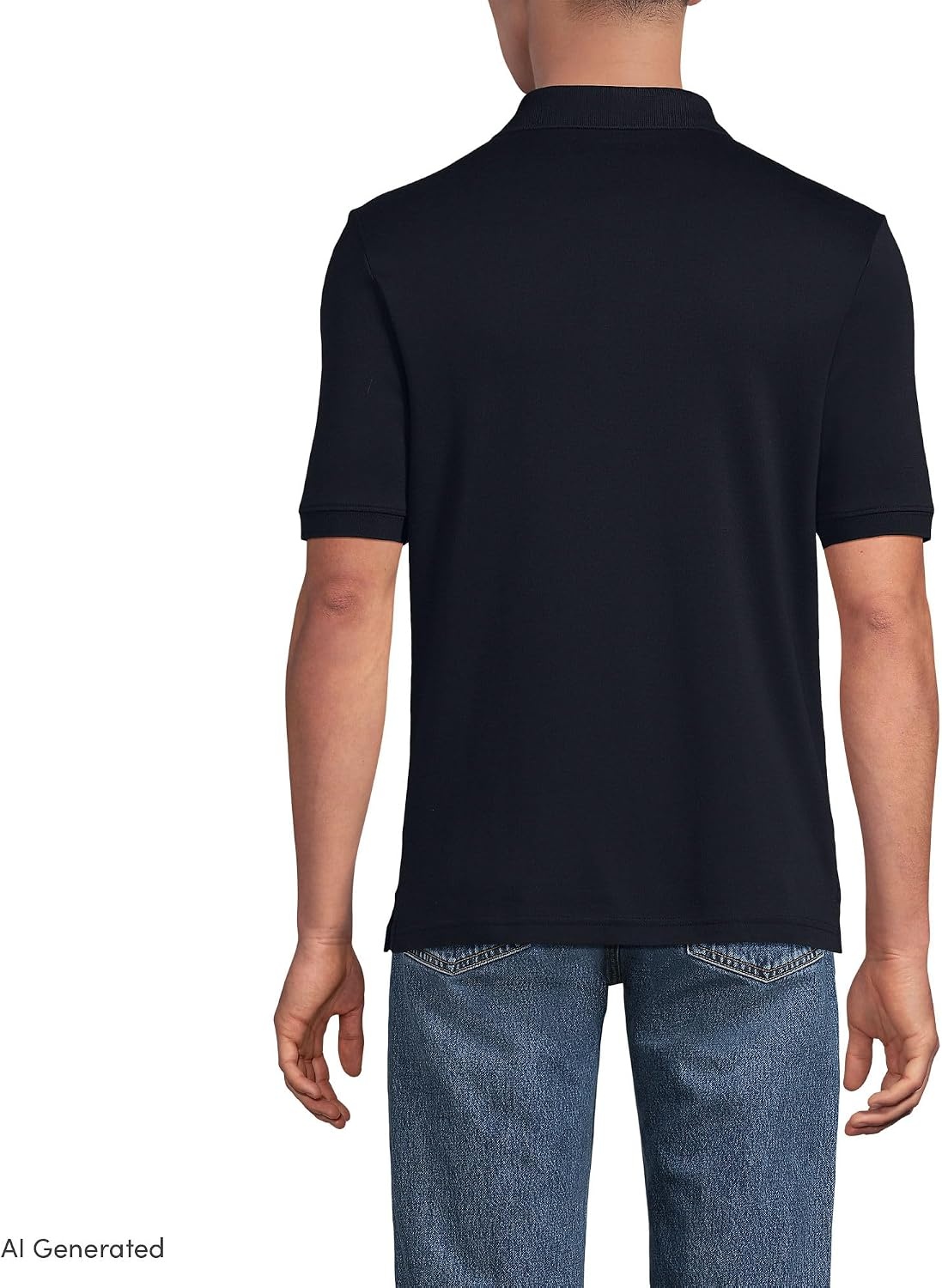 image:imageLands End Mens Supima Cotton Polo ShirtBlack