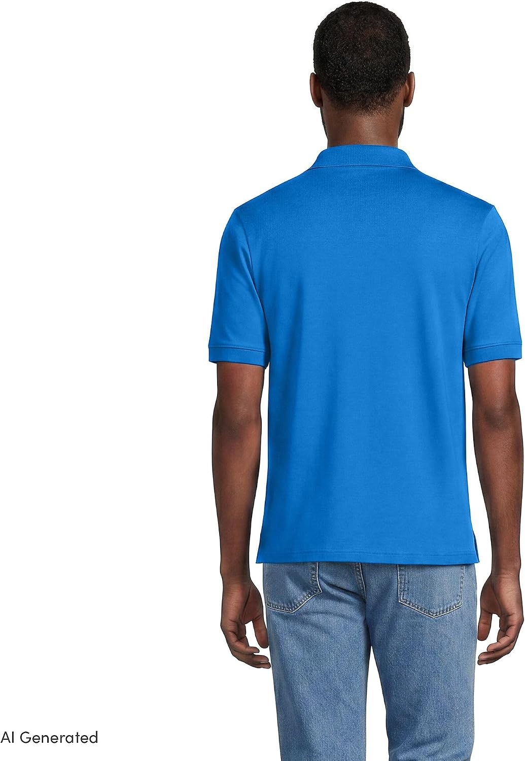 image:imageLands End Mens Supima Cotton Polo ShirtBright French Blue