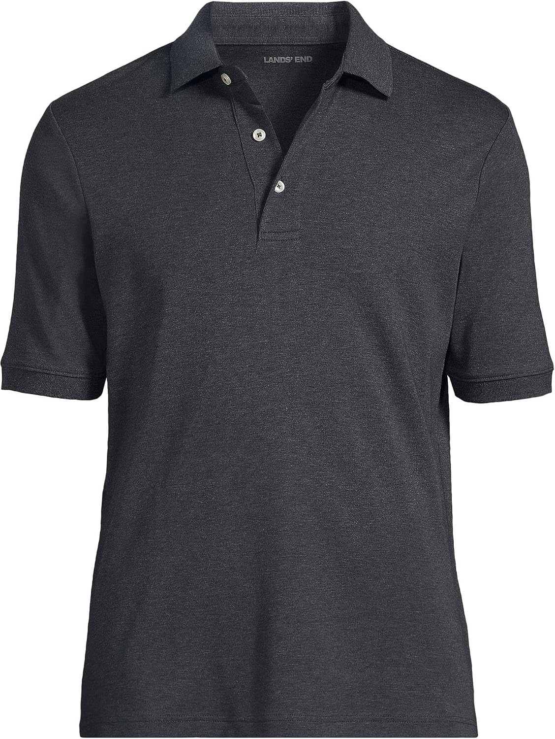 image:imageLands End Mens Supima Cotton Polo ShirtDark Charcoal Heather