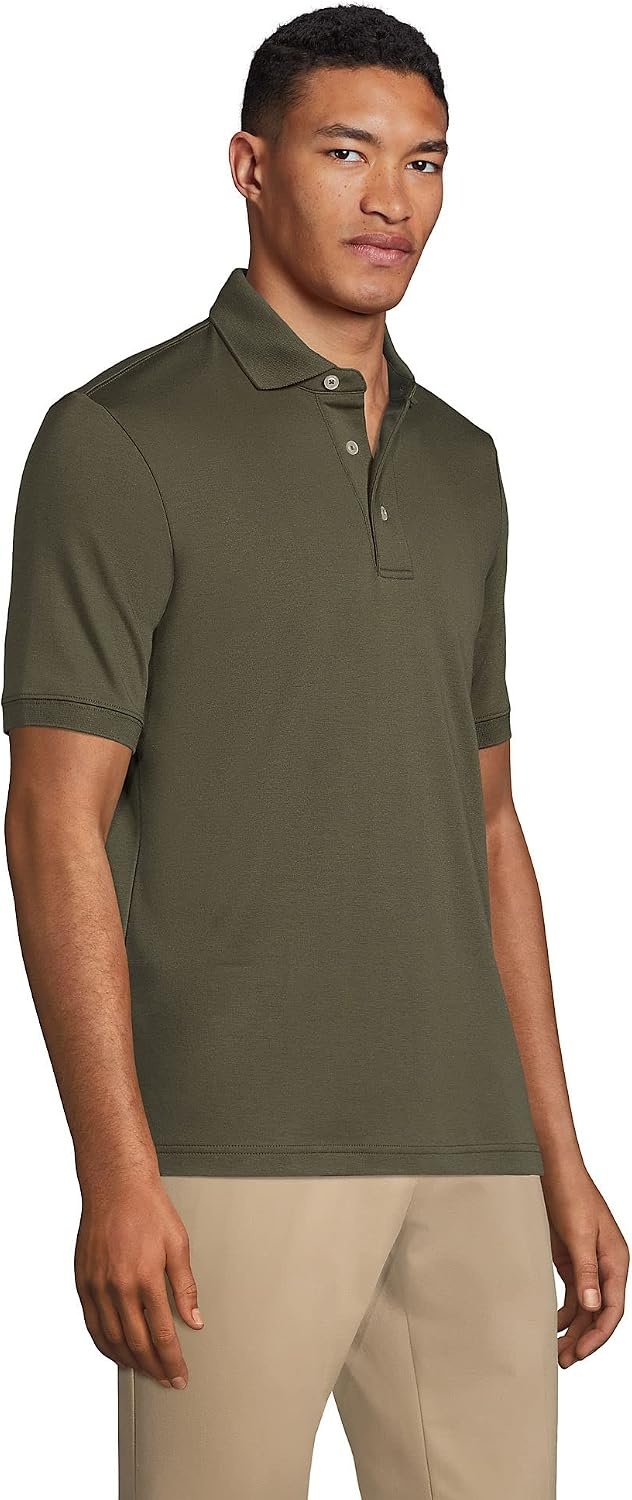 image:imageLands End Mens Supima Cotton Polo ShirtForest Moss