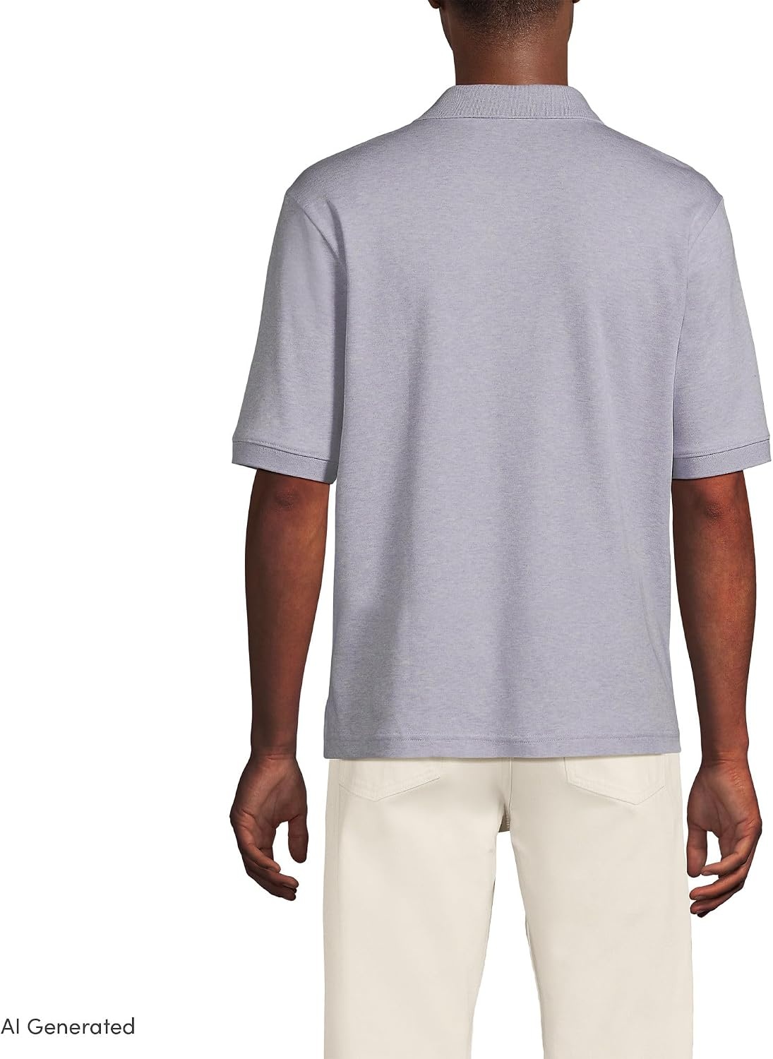 image:imageLands End Mens Supima Cotton Polo ShirtFrench Purple Heather