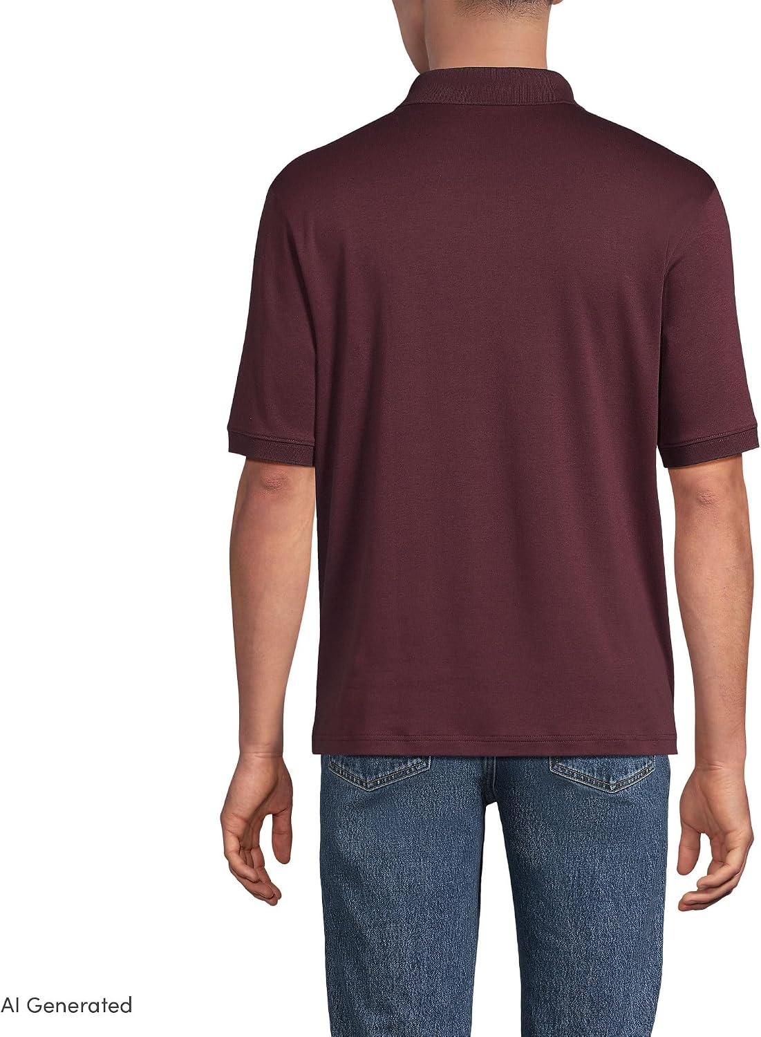 image:imageLands End Mens Supima Cotton Polo ShirtLush Burgundy