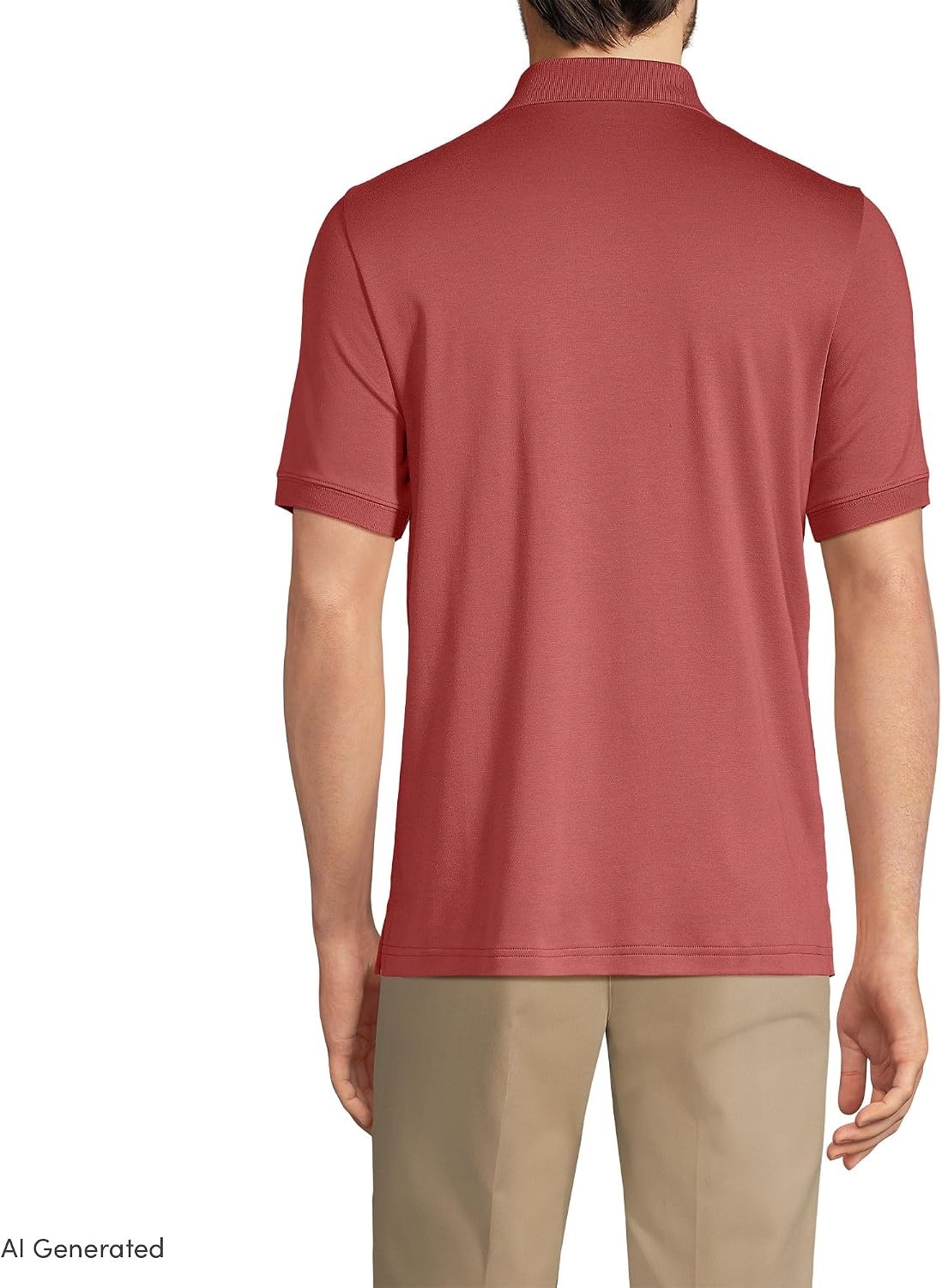 image:imageLands End Mens Supima Cotton Polo ShirtNautical Red