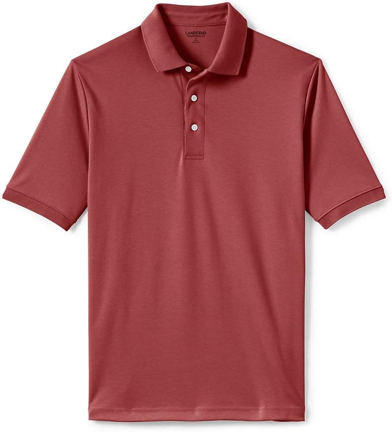 image:imageLands End Mens Supima Cotton Polo ShirtNautical Red