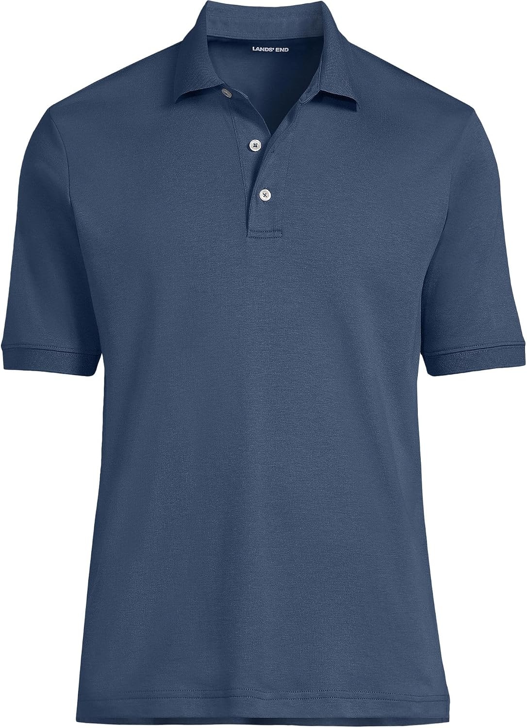 image:imageLands End Mens Supima Cotton Polo ShirtNightfall Blue