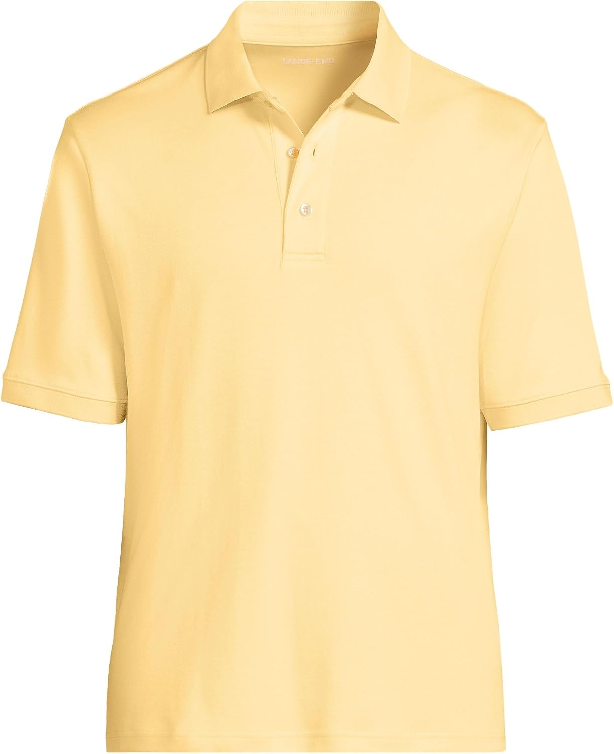 image:imageLands End Mens Supima Cotton Polo ShirtPale Sunbeam Yellow