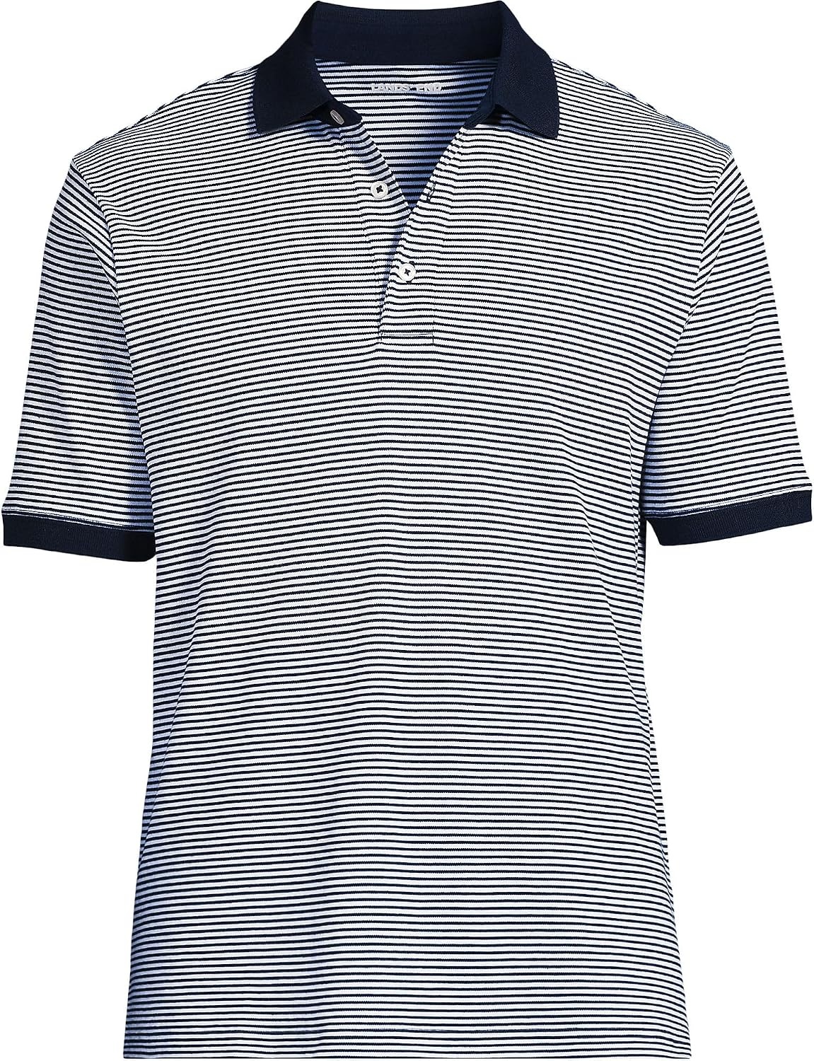 image:imageLands End Mens Supima Cotton Polo ShirtRadiant Navy Micro Stripe