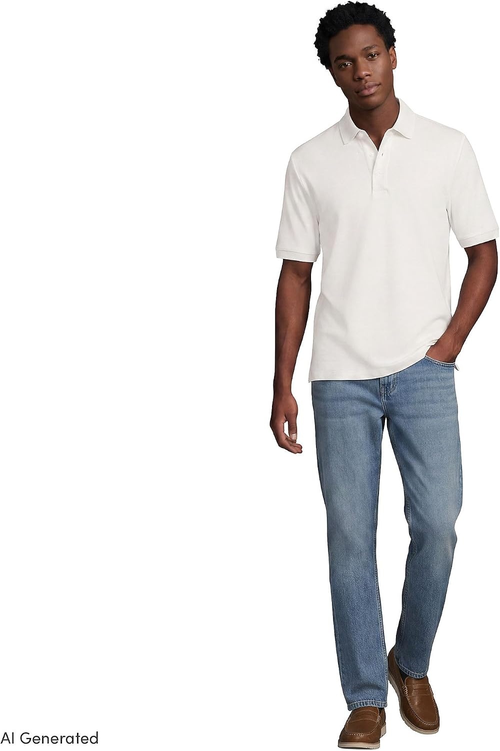 image:imageLands End Mens Supima Cotton Polo ShirtSoft Canvas Heather