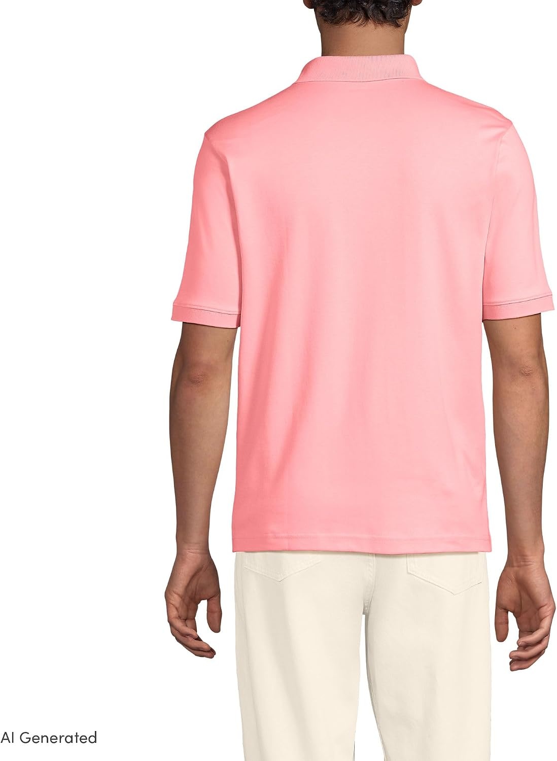 image:imageLands End Mens Supima Cotton Polo ShirtSunset Coral Pink