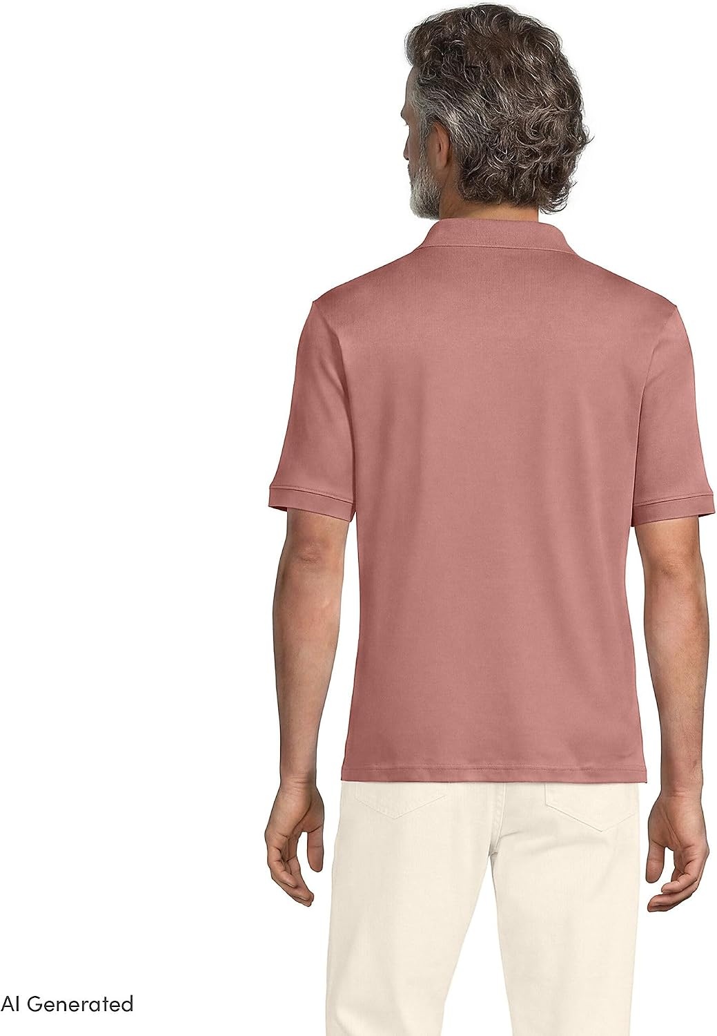 image:imageLands End Mens Supima Cotton Polo ShirtVintage Mauve