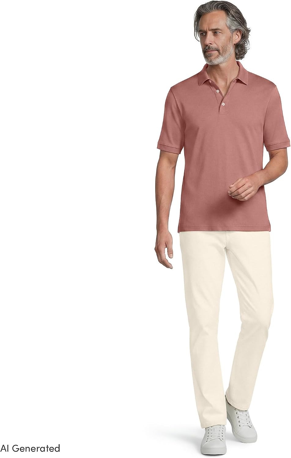 image:imageLands End Mens Supima Cotton Polo ShirtVintage Mauve