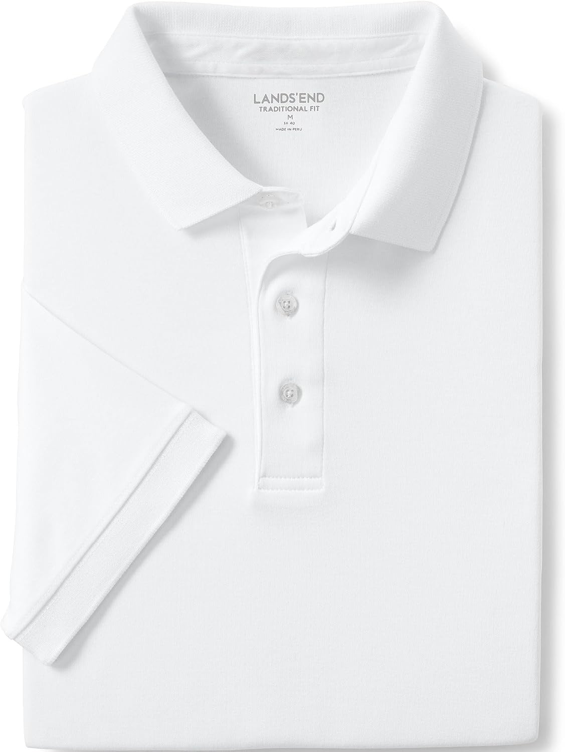 image:imageLands End Mens Supima Cotton Polo ShirtWhite