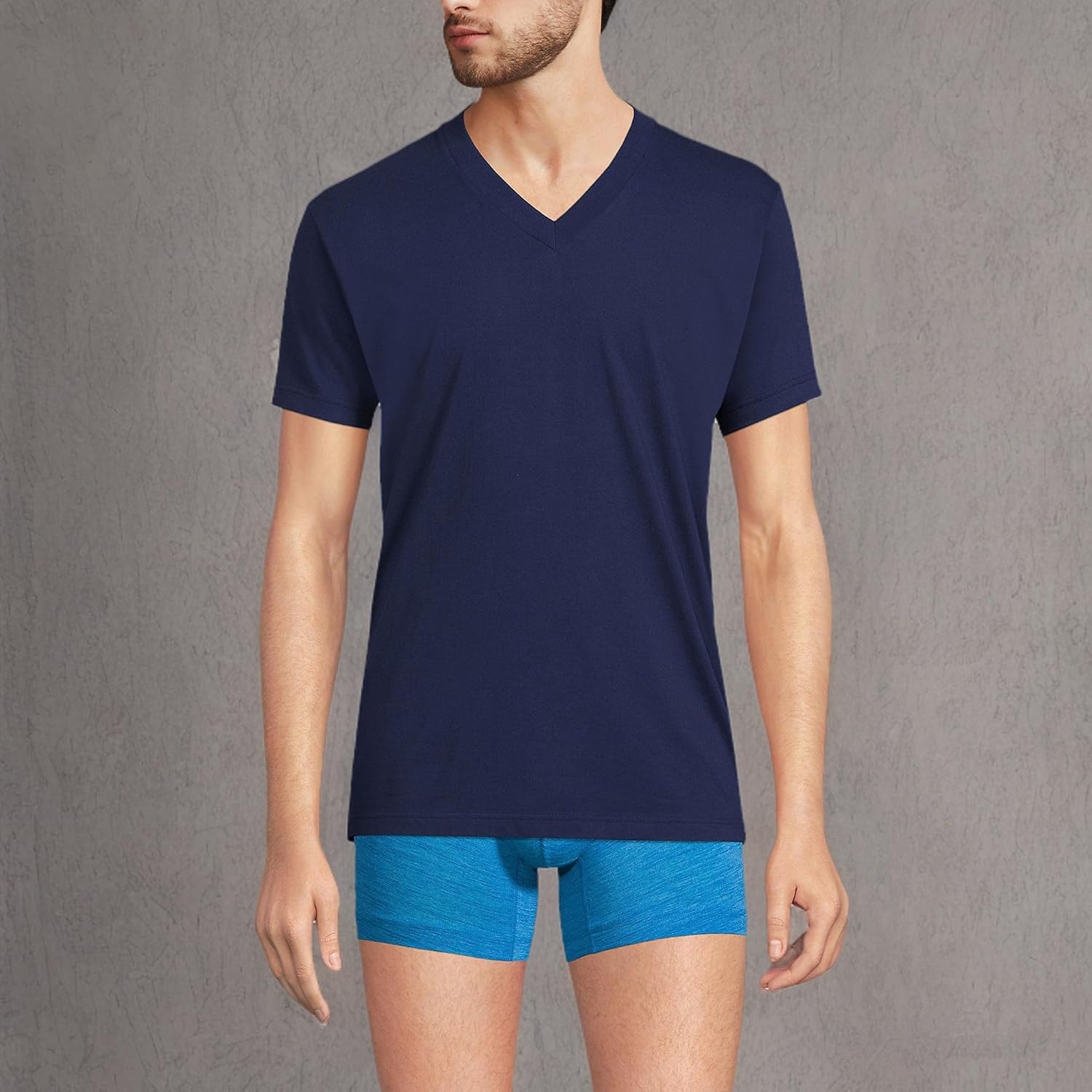image:imageLands End Mens VNeck TShirt 3 PackMulti 3 Pack