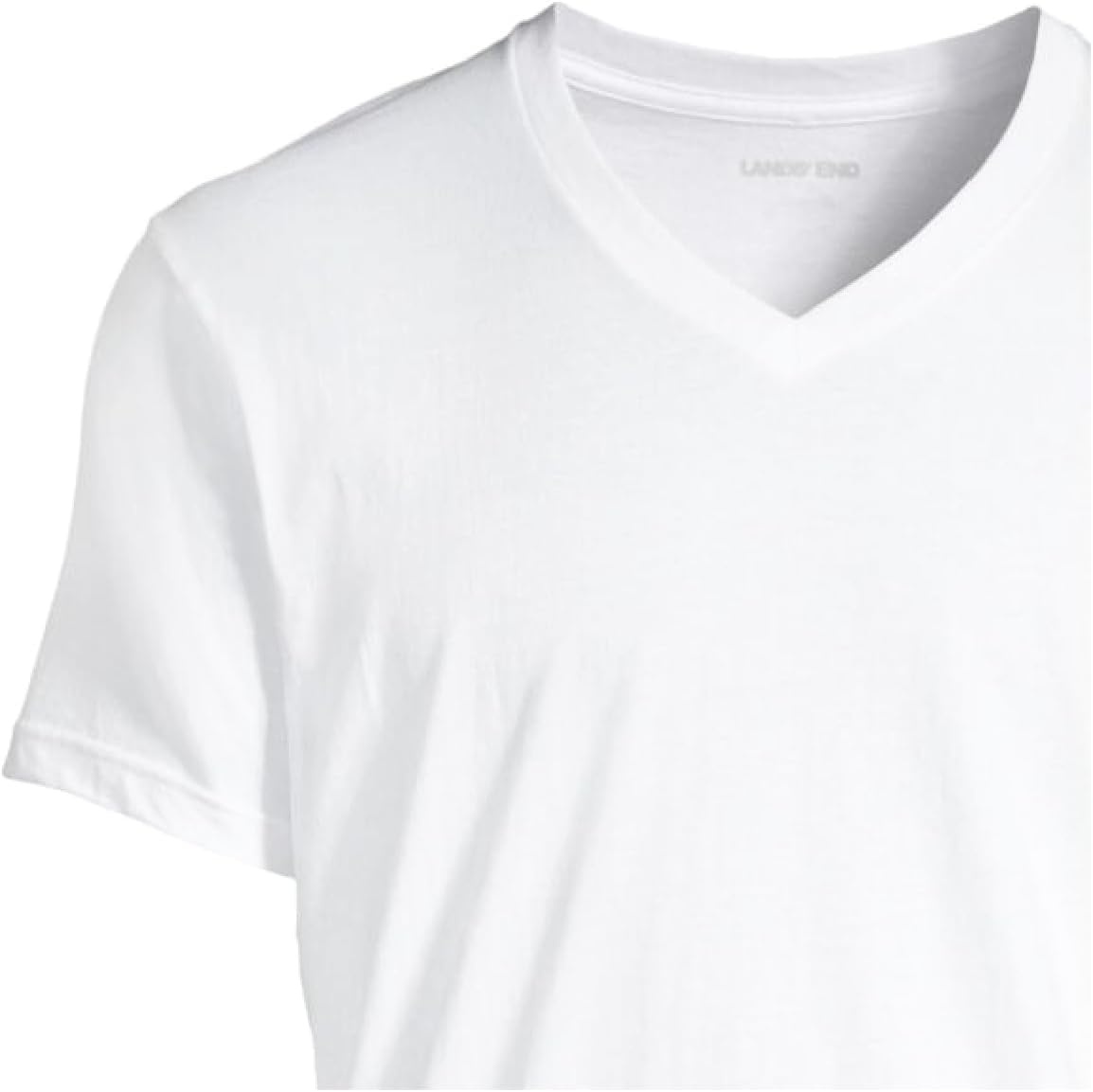 image:imageLands End Mens VNeck TShirt 3 PackWhite