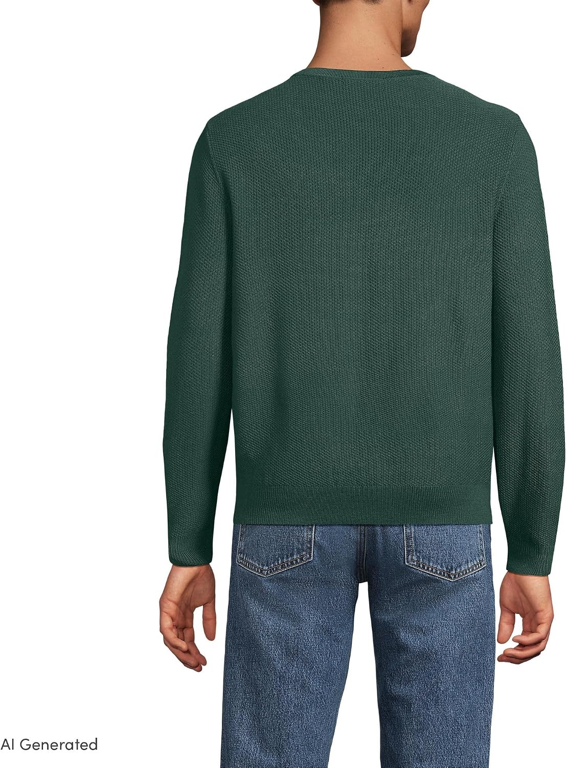 image:imageLands End Mens Washable Merino SweaterDark Evergreen