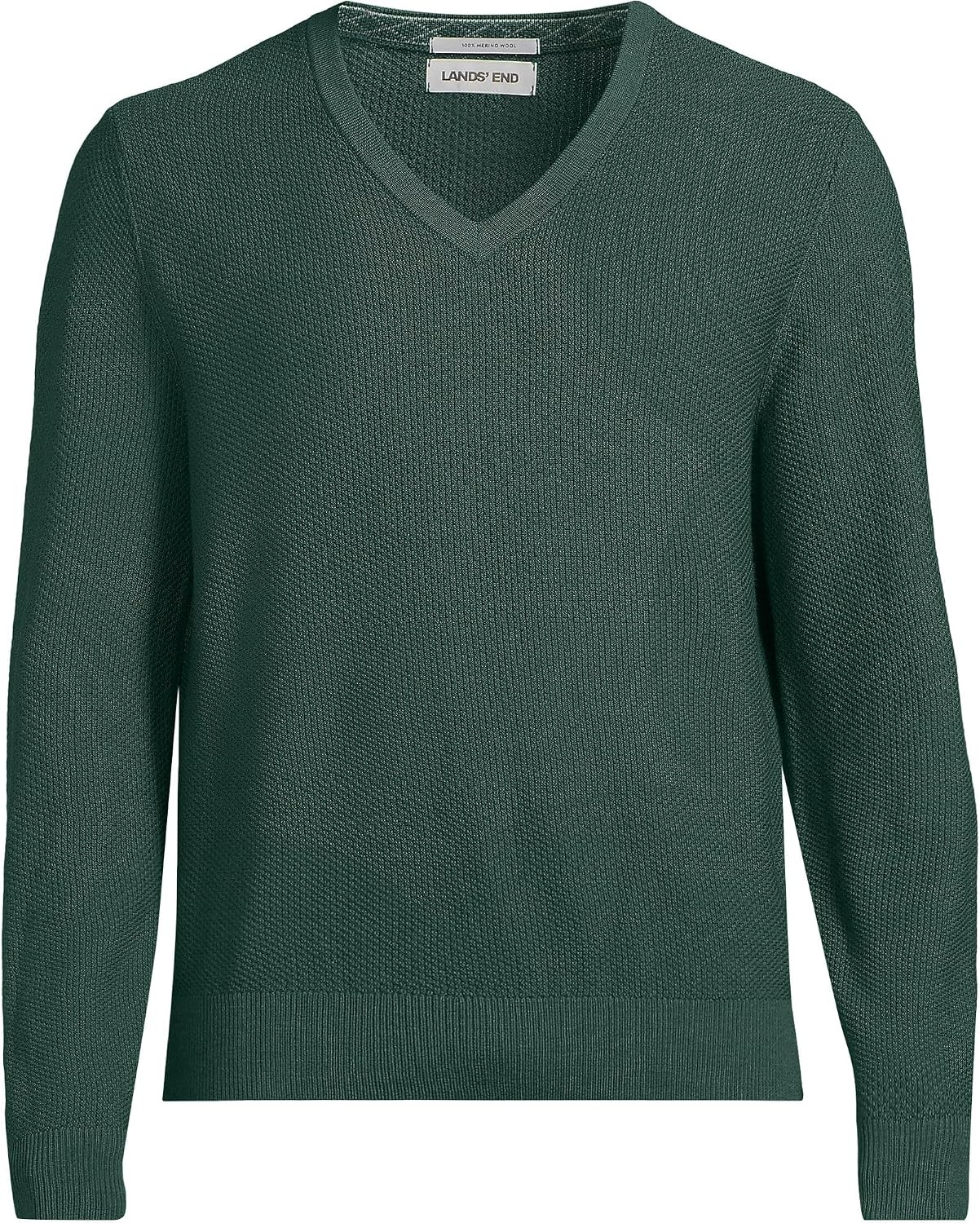 image:imageLands End Mens Washable Merino SweaterDark Evergreen