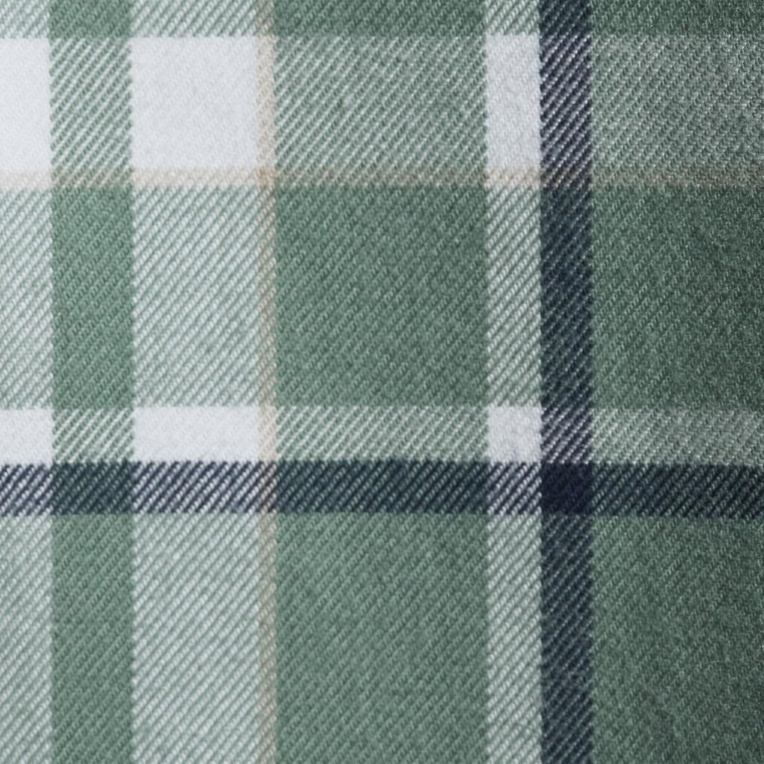 image:imageMens Short Sleeve No Iron Twill ShirtEucalyptusNavy Plaid