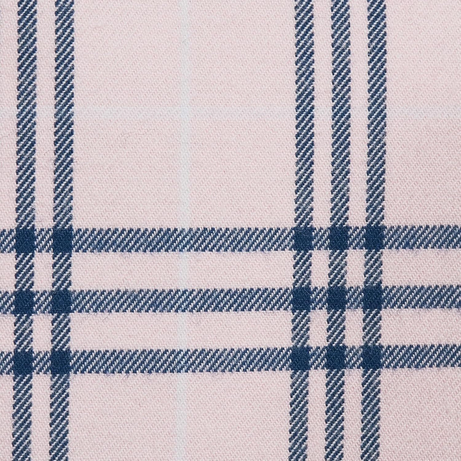 image:imageMens Short Sleeve No Iron Twill ShirtSea Salt PinkNavy Plaid