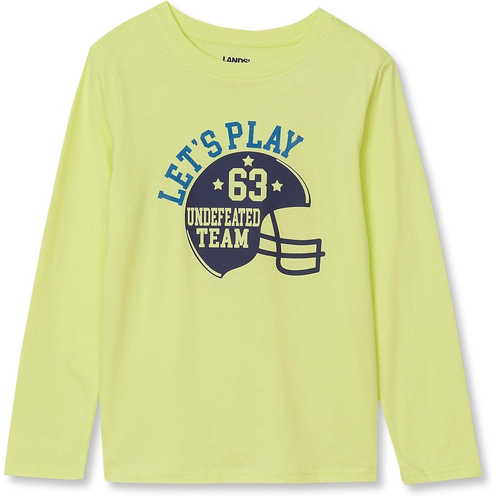 image:imageLands End Boys Graphic T ShirtLets PlaySunny Lime
