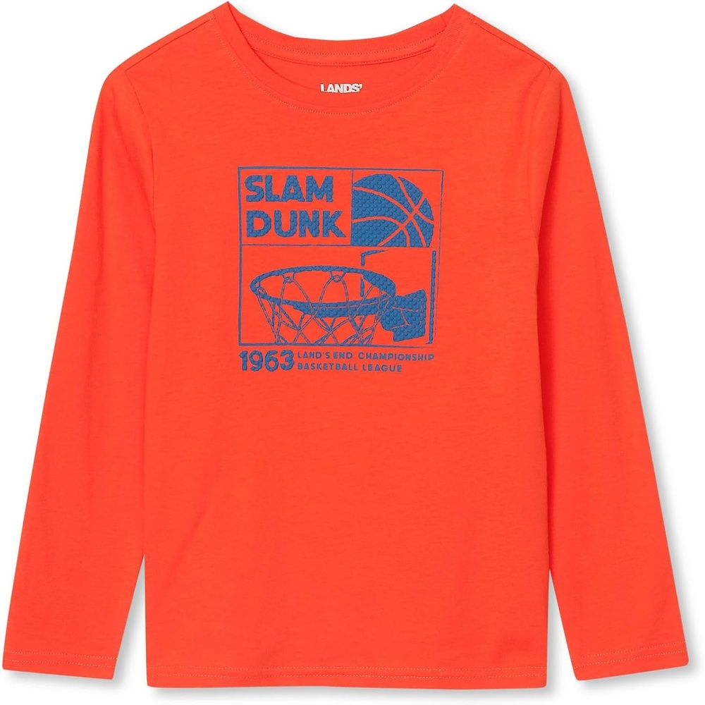 image:imageLands End Boys Graphic T ShirtTextureBright Orange