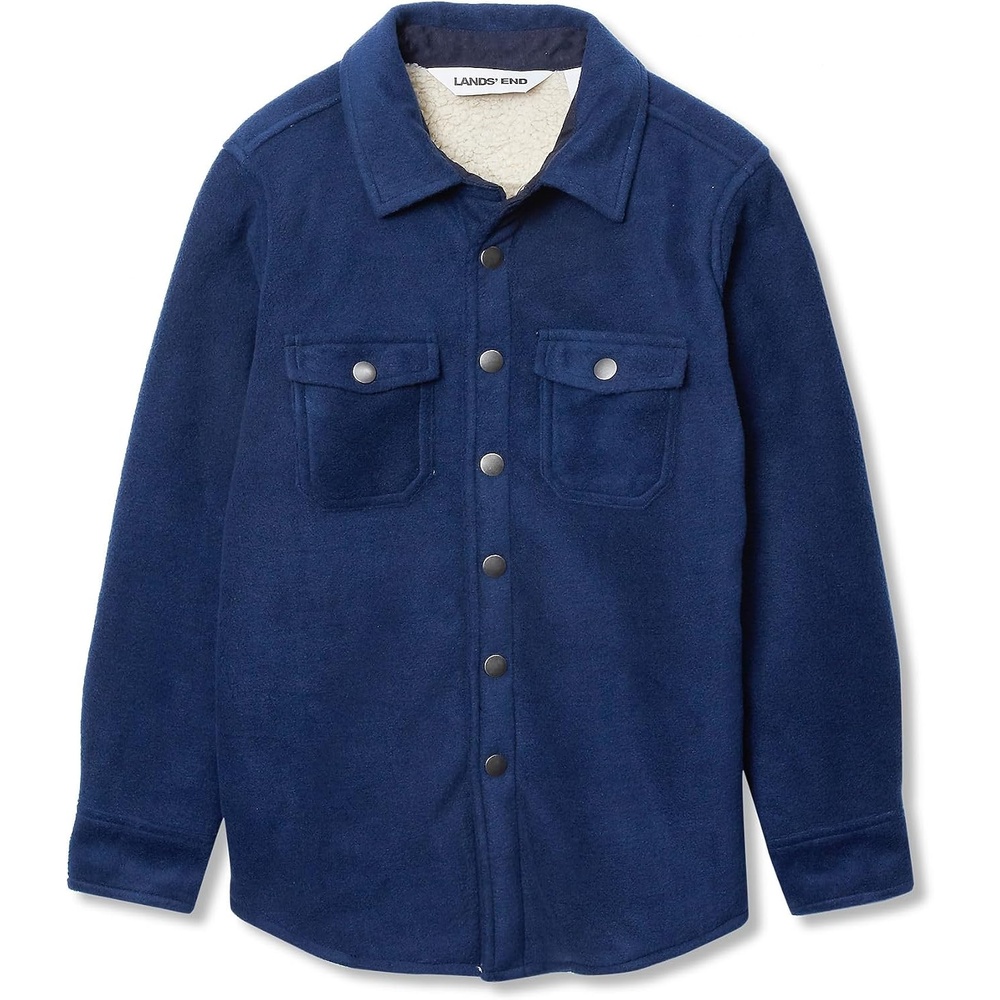 image:imageLands End Kids Flannel ShacketNavy