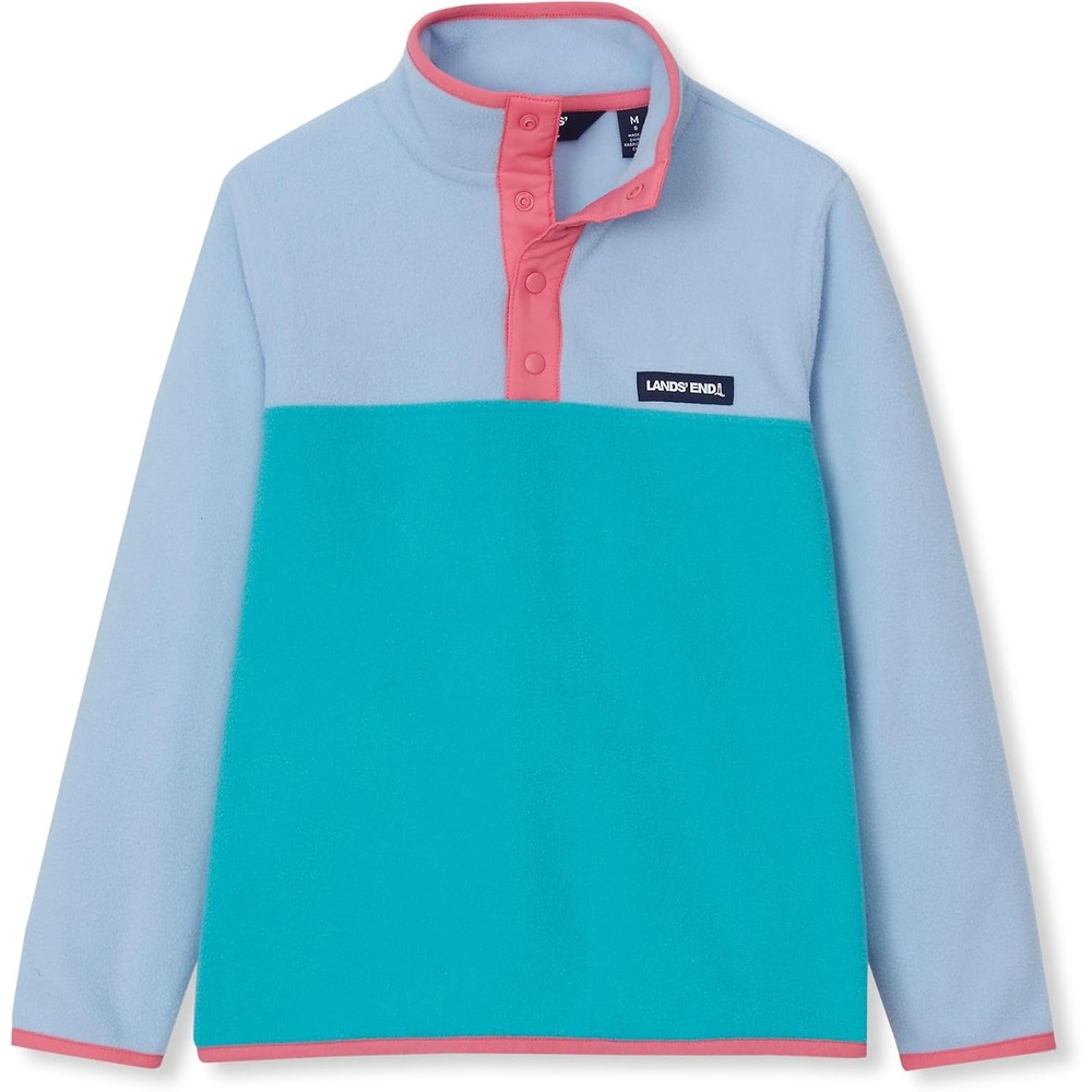 image:imageLands End Kids Fleece Quarter ZipCeramic BlueSky Blue