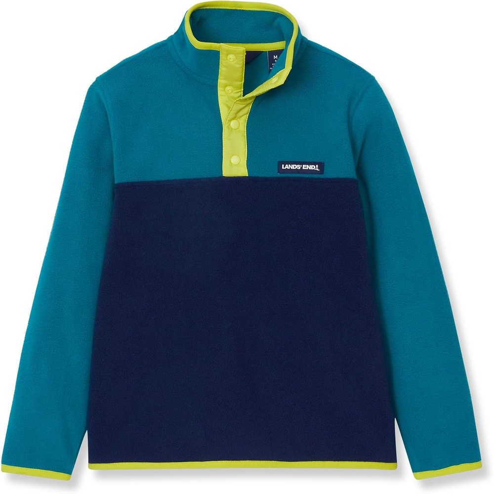 image:imageLands End Kids Fleece Quarter ZipHarbor BlueNavy