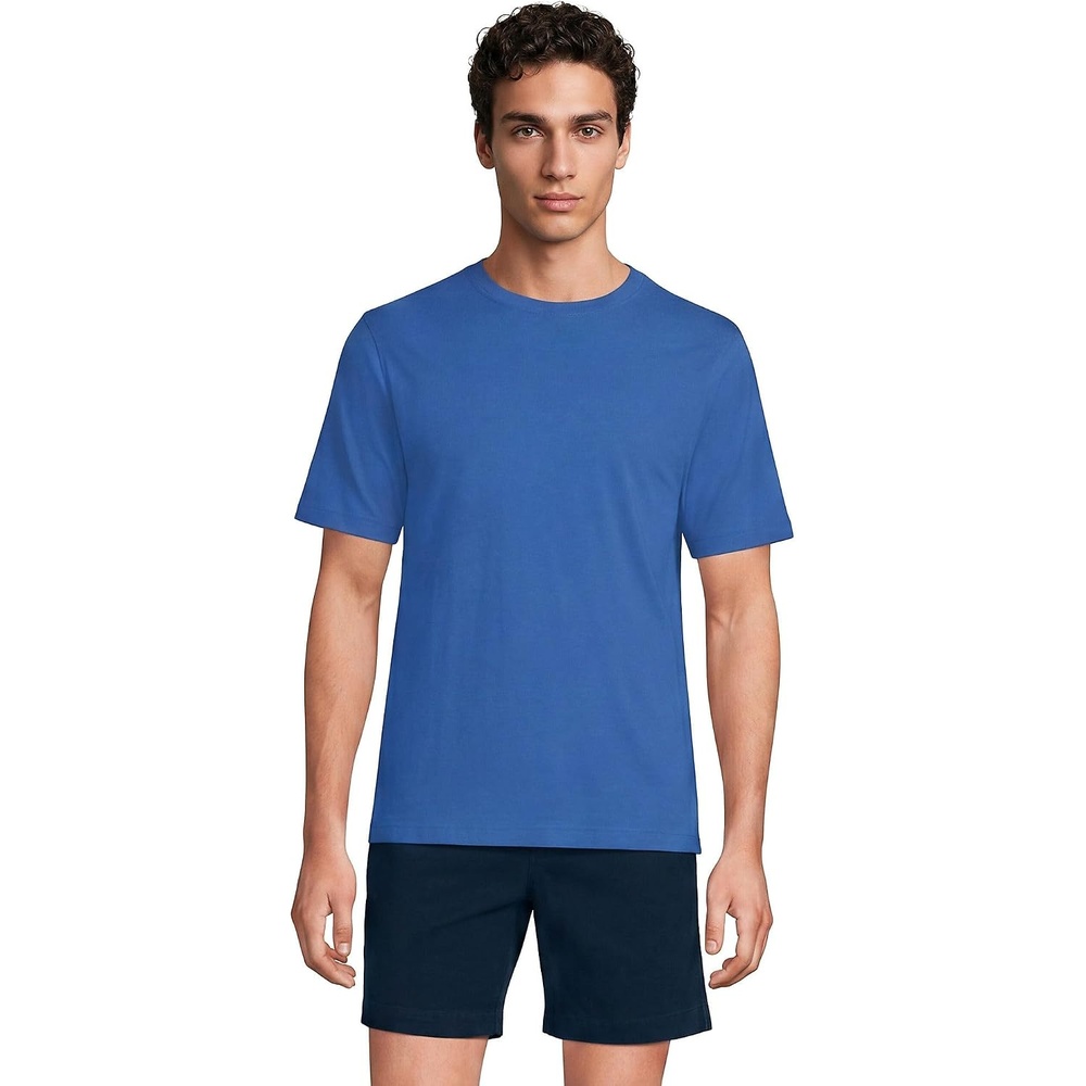 image:imageLands End Mens SuperT Short Sleeve TShirtMuted Cobalt Blue