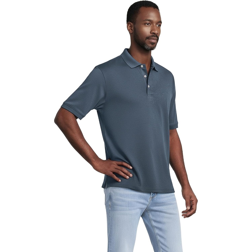image:imageLands End Mens Supima Cotton Polo ShirtDusk Indigo Heather