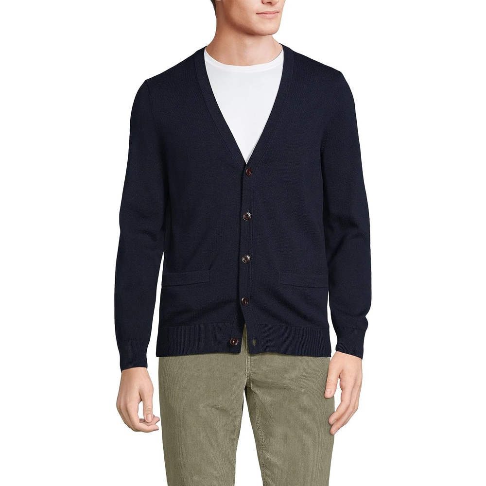 image:imageMens Fine Gauge Cotton CardiganRadiant Navy